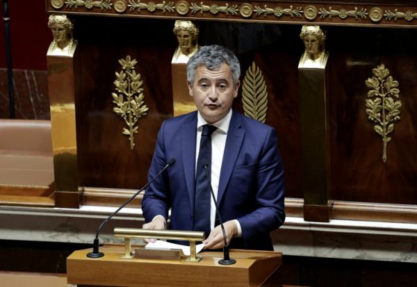 Le ministre de la Justice, Gérald Darmanin, lors de l'examen du projet de loi sur la protection des mineurs à l'Assemblée nationale, le 15 juillet 2026 à Paris