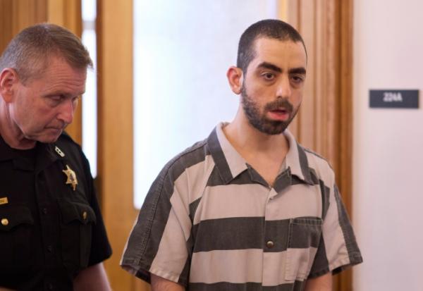 Hadi Matar, condamné pour tentative de meurtre contre l'écrivain Salman Rushdie, au tribunal du comté de Chautauqua, à Mayville, aux Etats-Unis, le 16 mai 2025