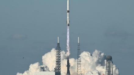 Décollage de la fusée New Glenn de Blue Origin, à Cap Canaveral, le 13 novembre 2025, aux Etats-Unis