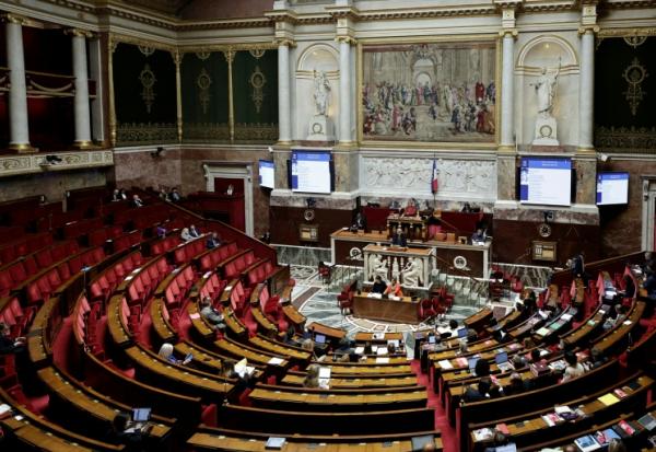 Vue de l'hémicycle de l'Assemblée nationale, le 11 décembre 2025 à Paris