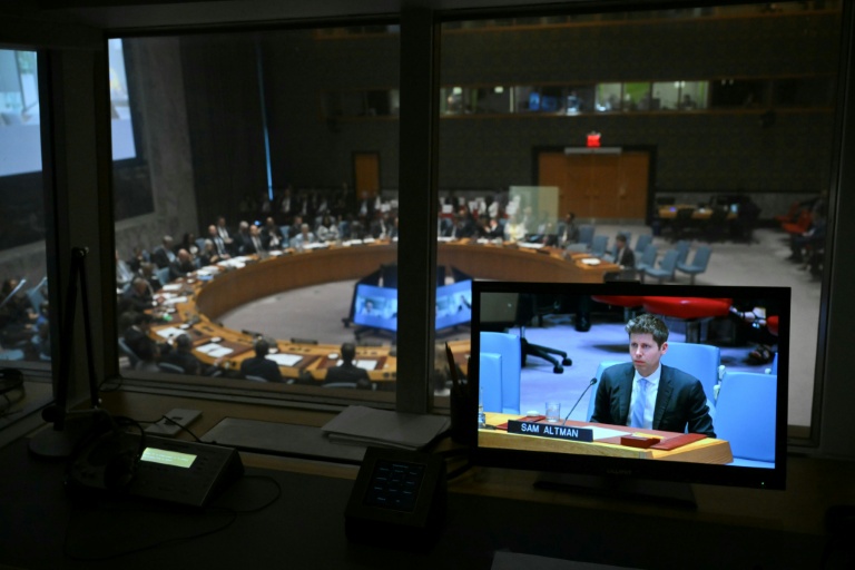 Le PDG d'OpenAI, Sam Altman, devant le Conseil de sécurité de l'ONU le 23 septembre 2026 à New York 