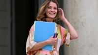 La porte-parole du gouvernement Maud Bregeon à Paris le 24 août 2026