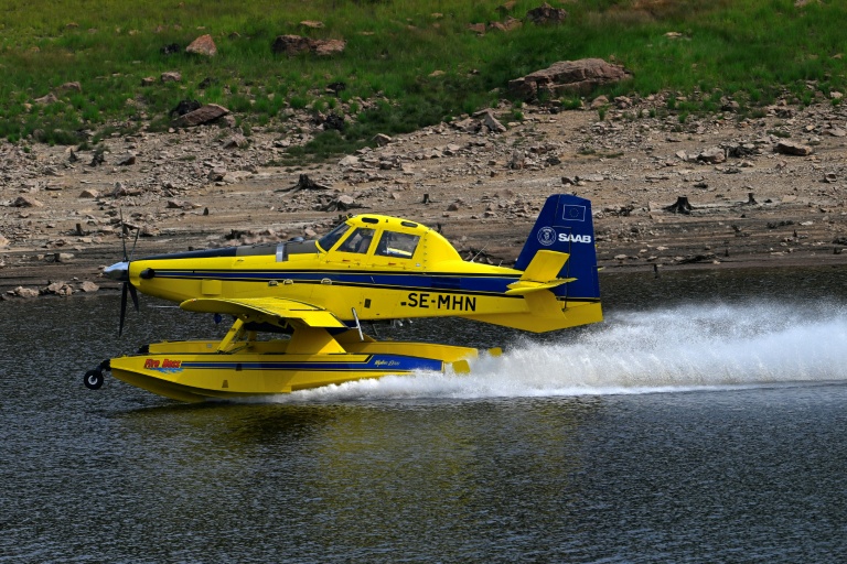 Un bombardier d'eau suédois, en Belgique, près d'Eupen, le 16 août 2026