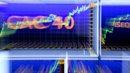 CAC 40 au siège d'Euronext le 27 avril 2018
