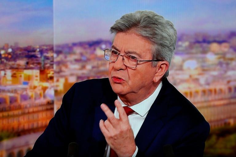 Le leader de LFI Jean-Luc Mélenchon sur le plateau de TF1 le 3 mai 2026