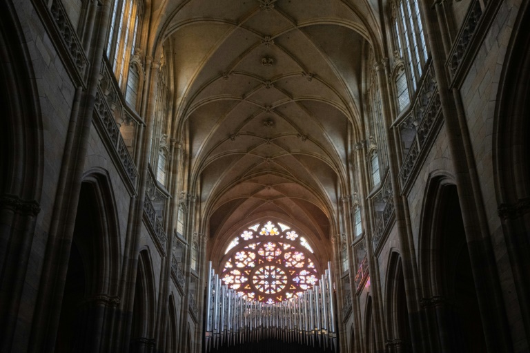 Le nouvel orgue de la cathédrale Saint-Guy à Prague, le 5 novembre 2025 en République tchèque