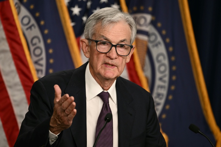 Jerome Powell, président de la Banque centrale des Etats-Unis (Fed), le 18 mars 2026 à Washington
