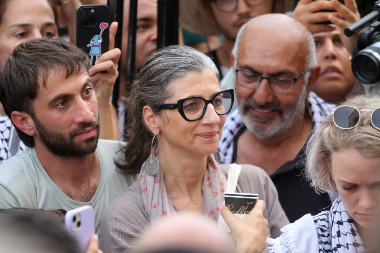 La rapporteure spéciale de l'ONU Francesca Albanese lors d'un point de presse à Tunis, le 9 septembre 2025