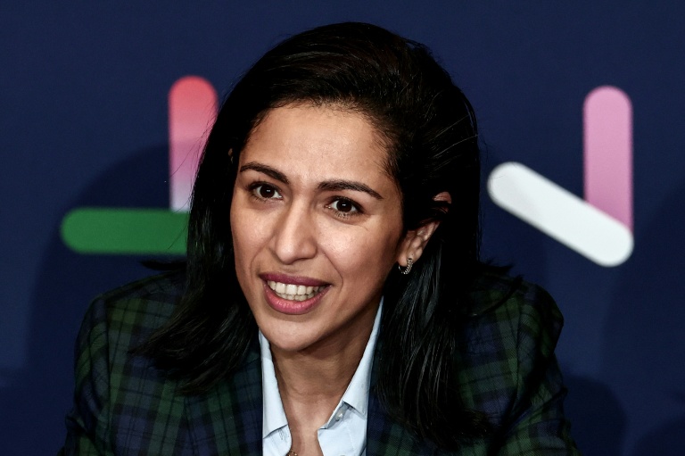 La haute-commissaire à l'Enfance Sarah El Haïry le 23 novembre 2025, à Paris