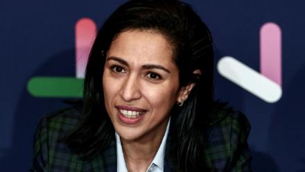 La haute-commissaire à l'Enfance Sarah El Haïry le 23 novembre 2025, à Paris