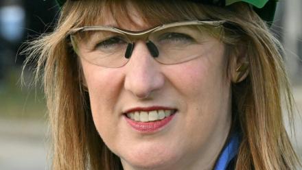 La ministre des Finances britannique, Rachel Reeves, à St Fergus, dans le nord de l'Écosse, le 1er août 2025