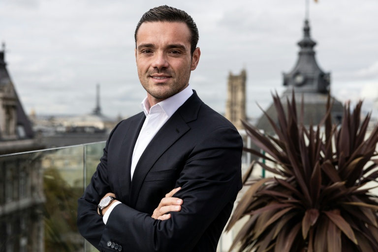 Frédéric Merlin président de la Société des Grands Magasins (SGM) et propriétaire du BHV, lors d'une session photo à Paris, le 22 octobre 2025