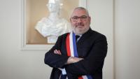 Le maire RN de Carcassonne, Christophe Barthès, à Carcassonne le 29 mars 2026