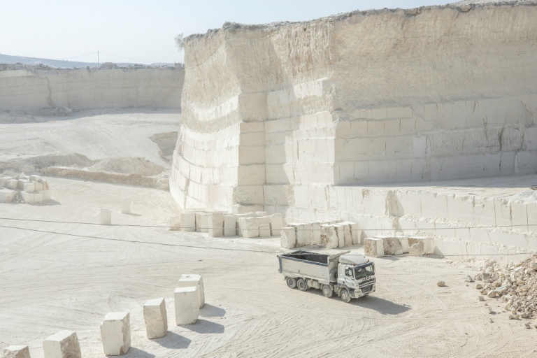 Une carrière de calcaire, à Bayt Fajar, en Cisjordanie occupée, le 10 novembre 2025