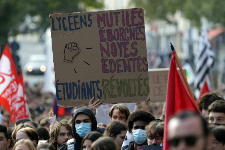 Manifestation lycéenne à Rennes, le 6 octobre 2026