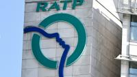 Le logo de la RATP à Paris, le 3 mars 2025