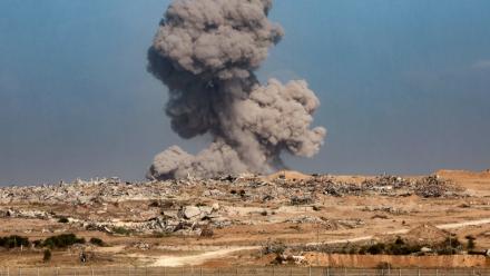 Bombardement israélien sur la bande de Gaza, vu depuis Israël le 30 septembre 2025