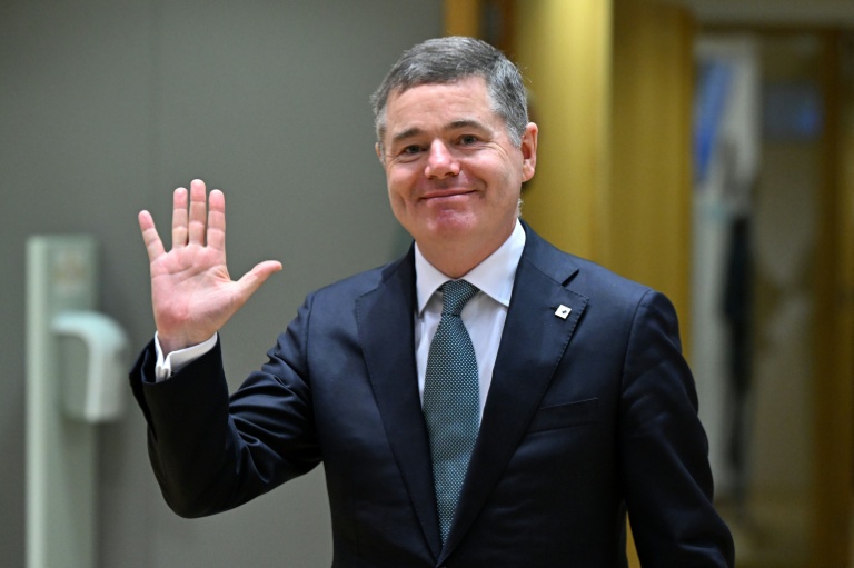 Le président démissionnaire de l'Eurogroupe, l'Irlandais Paschal Donohoe, le 27 octobre 2023 à Bruxelles