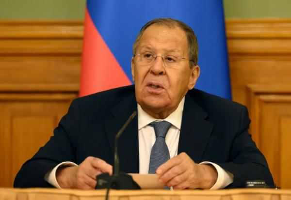 Le ministre russe des Affaires étrangères, Sergueï Lavrov, lors d'une conférence de presse le 21 octobre 2025 à Moscou