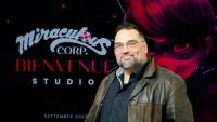 Thomas Astruc, créateur de la série animée "Miraculous : Les Aventures de Ladybug et Chat Noir" dans les studios de production de Miraculous Corp à Paris, le 22 septembre 2025