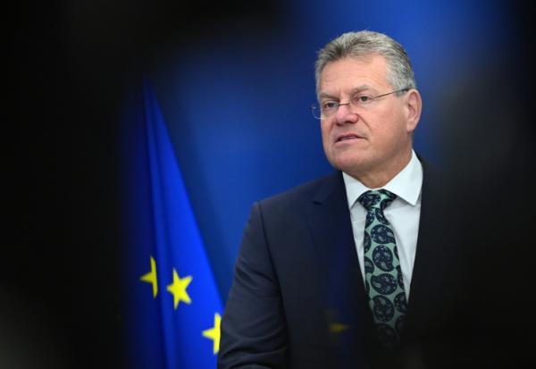 Le commissaire européen Maros Sefcovic à Bruxelles le 22 septembre 2026