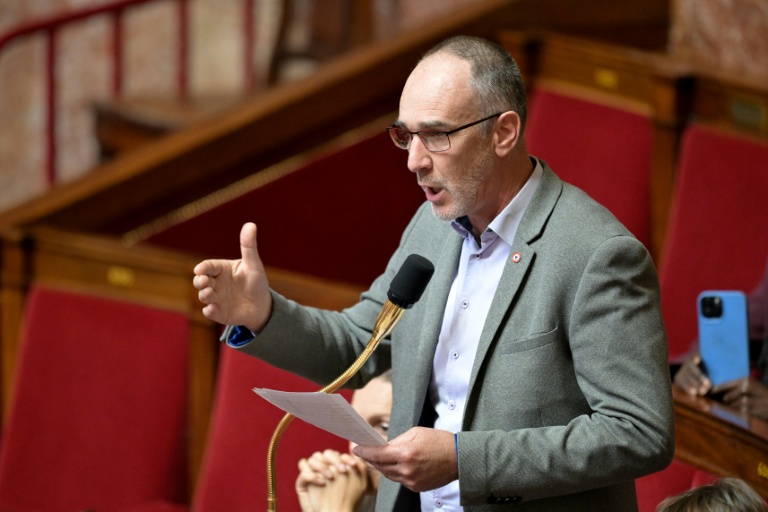 Le député de Gironde Loïc Prud'homme le 16 octobre 2024 à l'Assemblée nationale à Paris