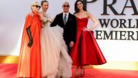 Meryl Streep, Emily Blunt, Stanley Tucci et Anne Hathaway pour l'avant-première mondiale de "Le diable s'habille en Prada 2" à New York, le 20 avril 2026 