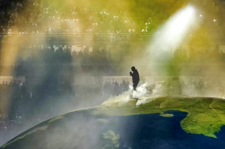 Le rappeur américain Kanye West en concert au stade olympique Atatürk à Istanbul, le 30 mai 2026 en Turquie
