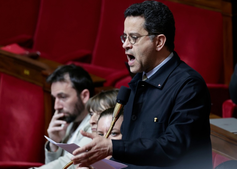 L'Insoumis Gabriel Amard, le 9 avril 2025, à l'Assemblée nationale à Paris