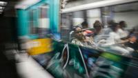 Scène dans le métro de la RATP, le 31 juillet 2026 à Paris
