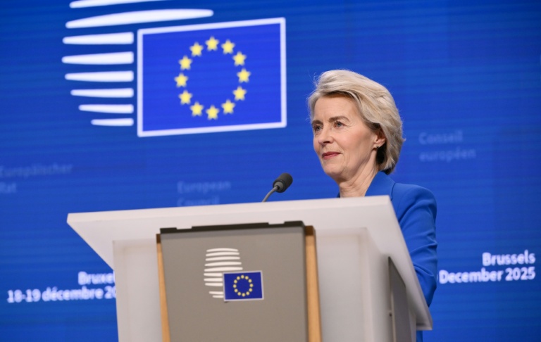 La présidente de la Commission européenne, Ursula von der Leyen, à Bruxelles le 19 décembre 2025.