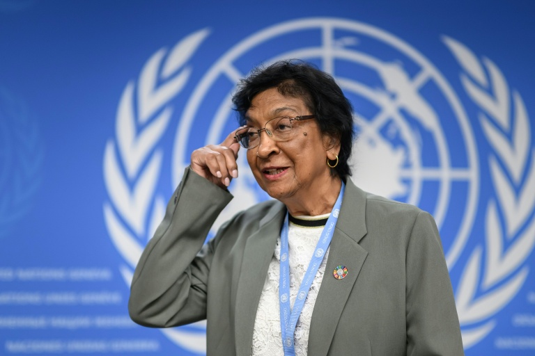 La juriste sud-africaine Navi Pillay à Genève en Suisse le 18 juin 2025