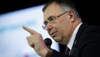 Le PDG de TotalEnergies Patrick Pouyanné, à Paris le 18 mars 2025