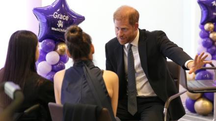 Le prince Harry, lors du gala de charité de l'organisation WellChild en faveur d'enfants handicapés, dont il est le parrain, le 8 septembre 2025 à Londres