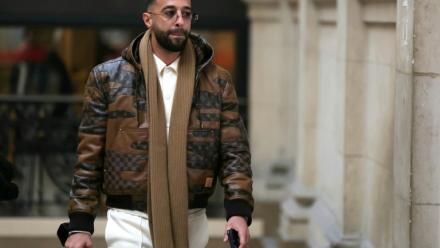 Le rappeur Naps, de son vrai nom Nabil Boukhobza, arrive au tribunal de Paris, le 16 février 2026