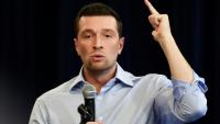 Le président du Rassemblement national Jordan Bardella à Breteuil, dans l'Oise, le 19 septembre 2026