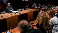 Le sénateur français François-Noël Buffet, proposé par le Président de la République pour devenir le prochain Défenseur des droits, avant son audition au Sénat, à Paris, le 21 juillet 2026.