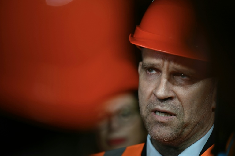 L'ancien ministre de l'Industrie Marc Ferracci en visite aux Salins du Midi et  Salines de l’Est, le 5 septembre 2025 à Varangeville, en Meurthe-et-Moselle