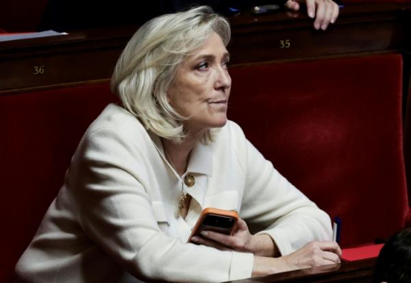 La cheffe de file du RN, Marine Le Pen, à l'Assemblée nationale, le 8 novembre 2025 à Paris