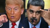 Montage réalisé le 7 août 2025 montrant le président américain Donald Trump (g), à Washington, et son homologue vénézuélien Nicolas Maduro, à Caracas