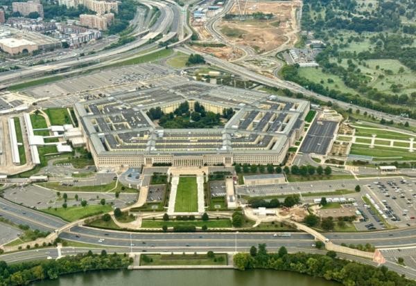Vue aérienne du Pentagone, le 20 septembre 2025 à Washington
