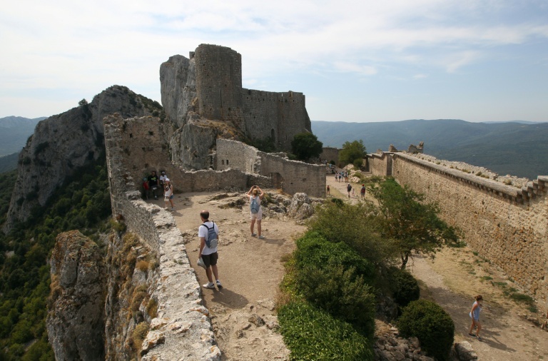 Le château de Peyrepertuse dans l'Aude, le 5 août 2015