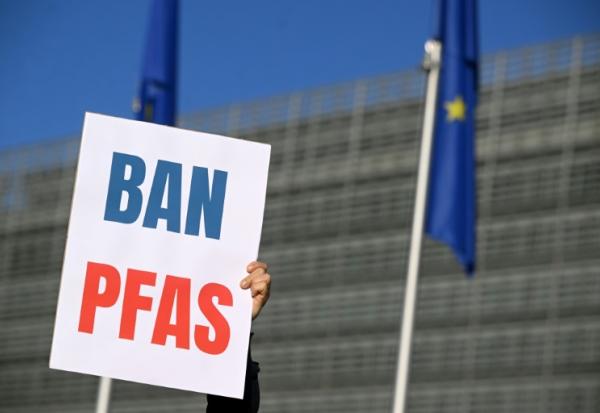 Une manifestation contre les PFAS, le 5 mars 2026 à Bruxelles