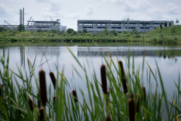 Un chantier de construction d'un centre de données à Stone Ridge, en Virginie, le 12 août 2026