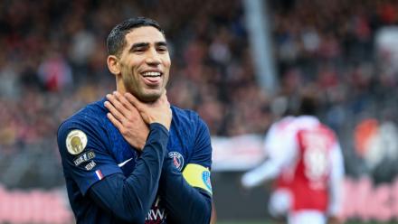 Achraf Akimi, auteur d'un doublé pour le PSG à Brest, le 25 octobre 2025