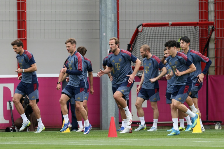 Les joueurs du Bayern Munich à l'entraînement le 5 mai 2026 à Munich