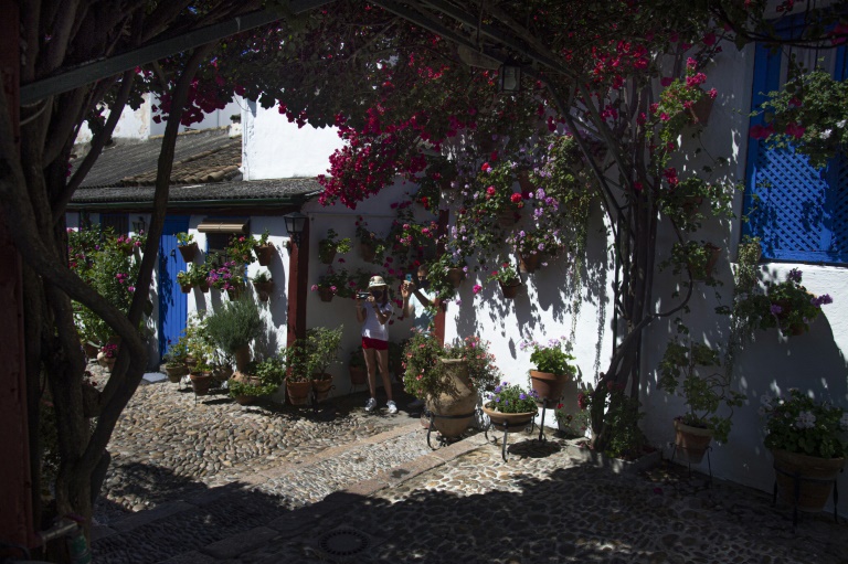 Un patio à Cordoue, en Espagne, le 15 mai 2021, lors du festival des patios cordouans