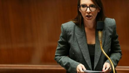 La ministre chargée de l’Égalité entre les femmes et les hommes, Aurore Bergé, à l'Assemblée nationale, Paris le 21 juillet 2026