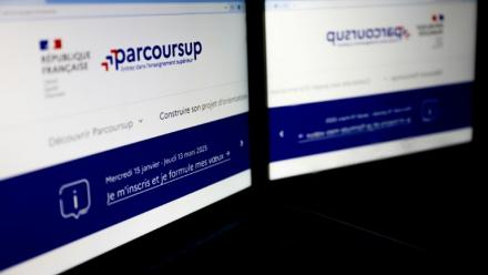 Le site web de Parcoursup, le 15 janvier 2025 à Paris