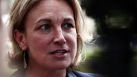 La secrétaire générale de la CFDT Marylise Léon à Boissy-la-Riviere, dans l'Essonne, le 26 août 2025